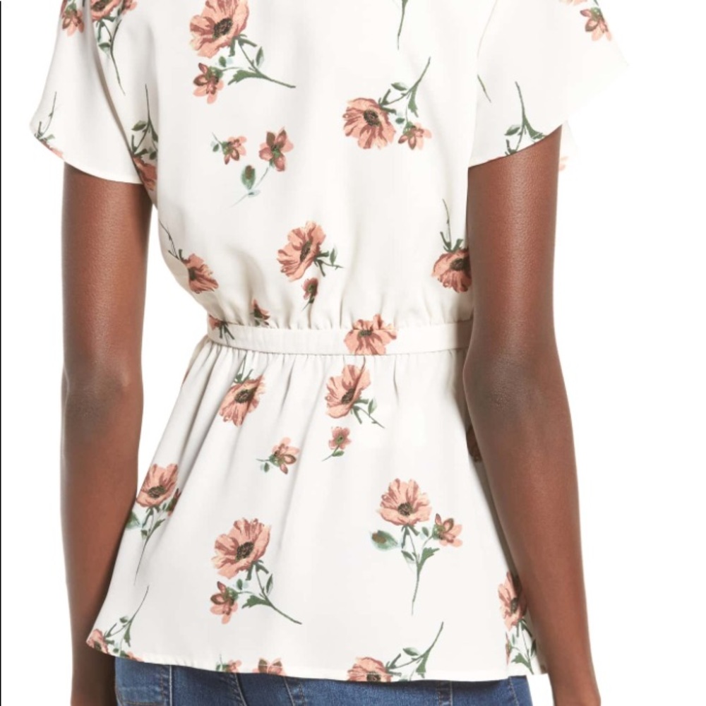 Floral wrap top